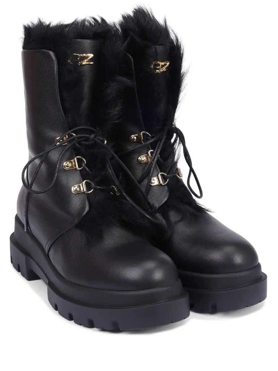 Ботинки кожаные на меху