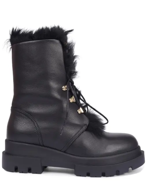 Ботинки кожаные на меху GIUSEPPE ZANOTTI