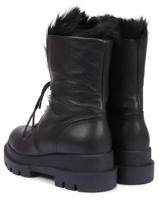 Ботинки кожаные на меху GIUSEPPE ZANOTTI