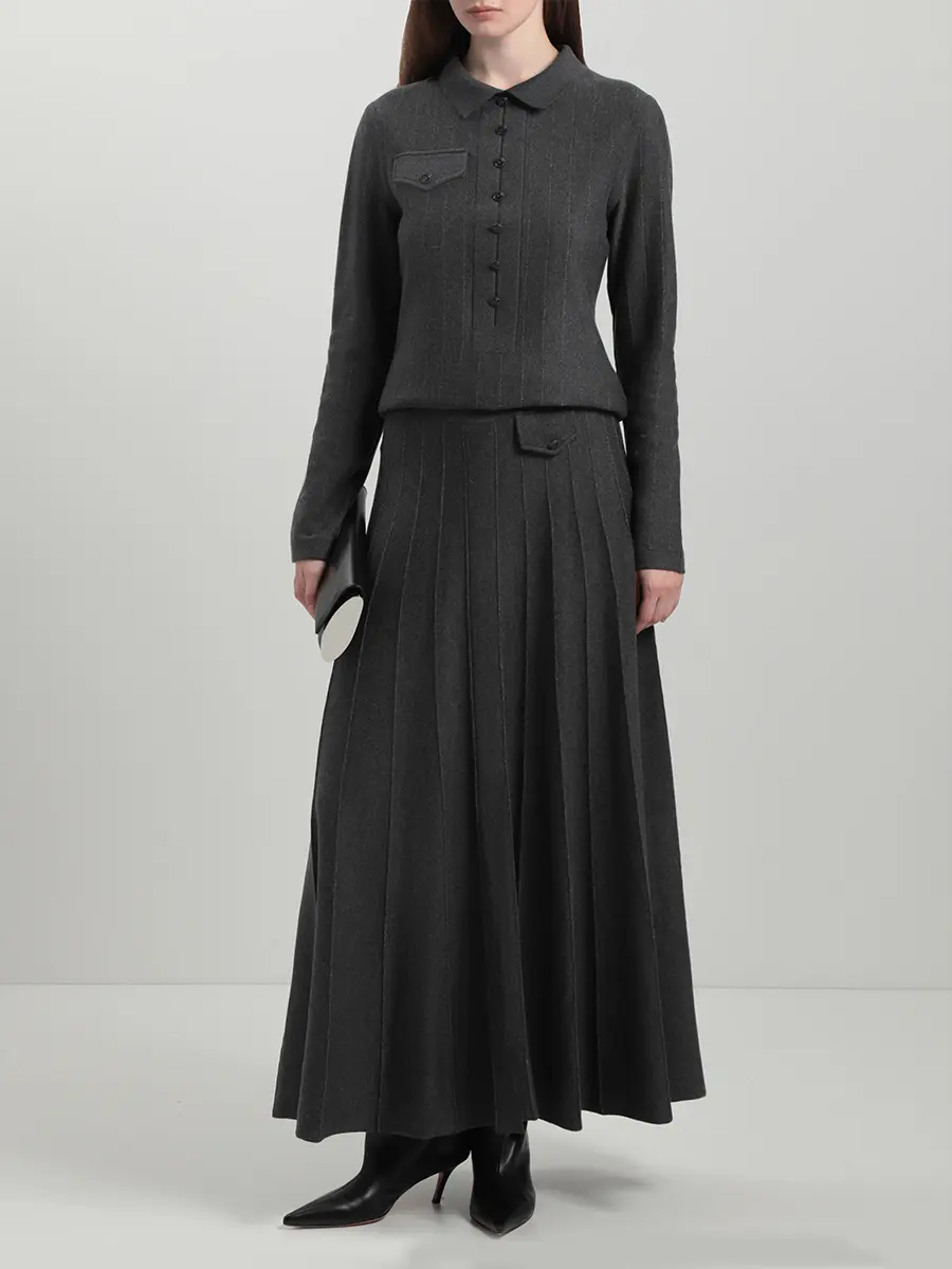 Поло из шелка и кашемира