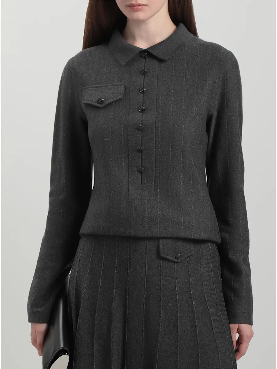 Поло из шелка и кашемира