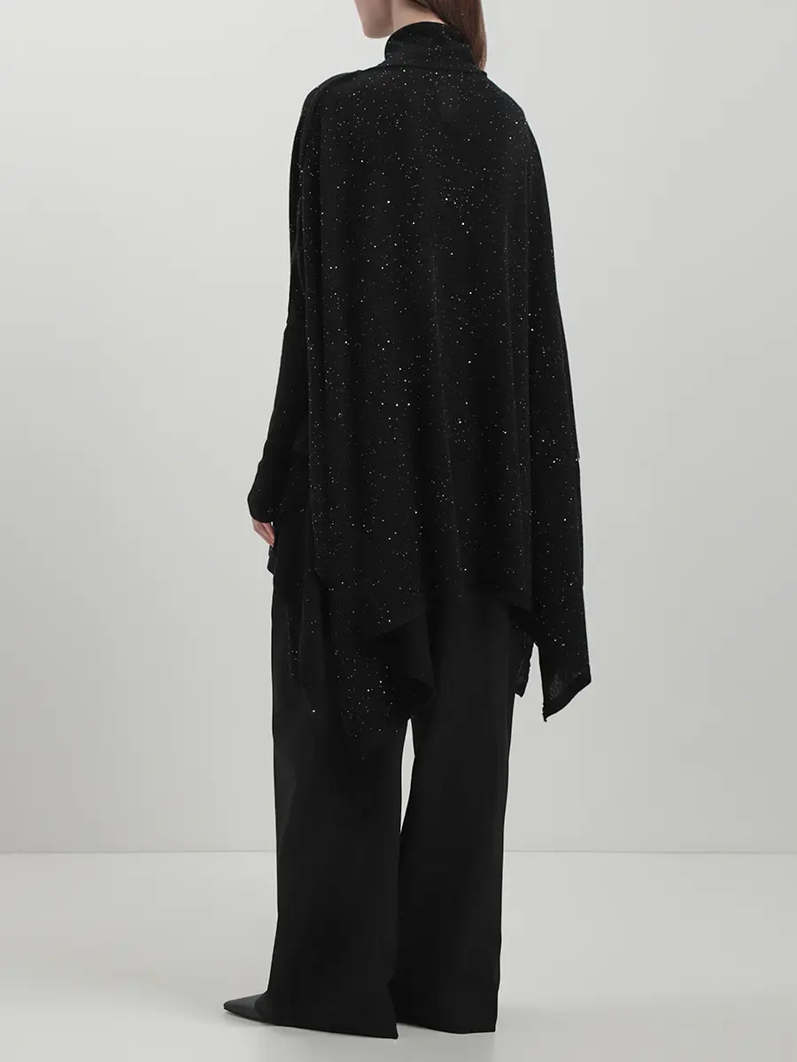 Пончо шерстяное