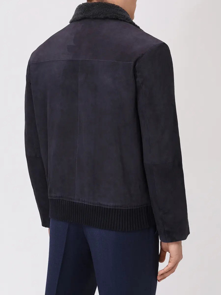 Бомбер замшевый
