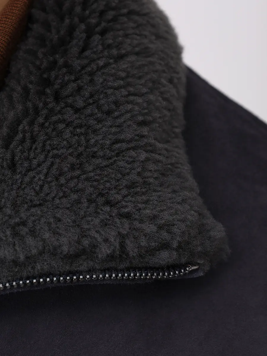 Бомбер замшевый