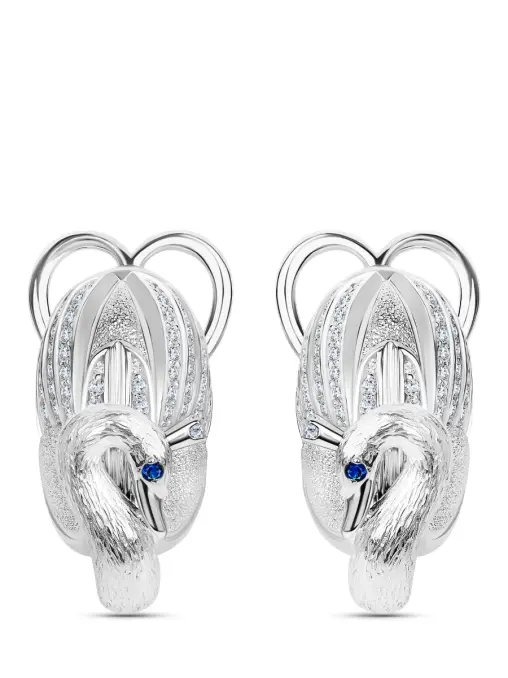 Серьги «Царевна-лебедь» с бриллиантами и сапфирами ROMAN NIKONOV