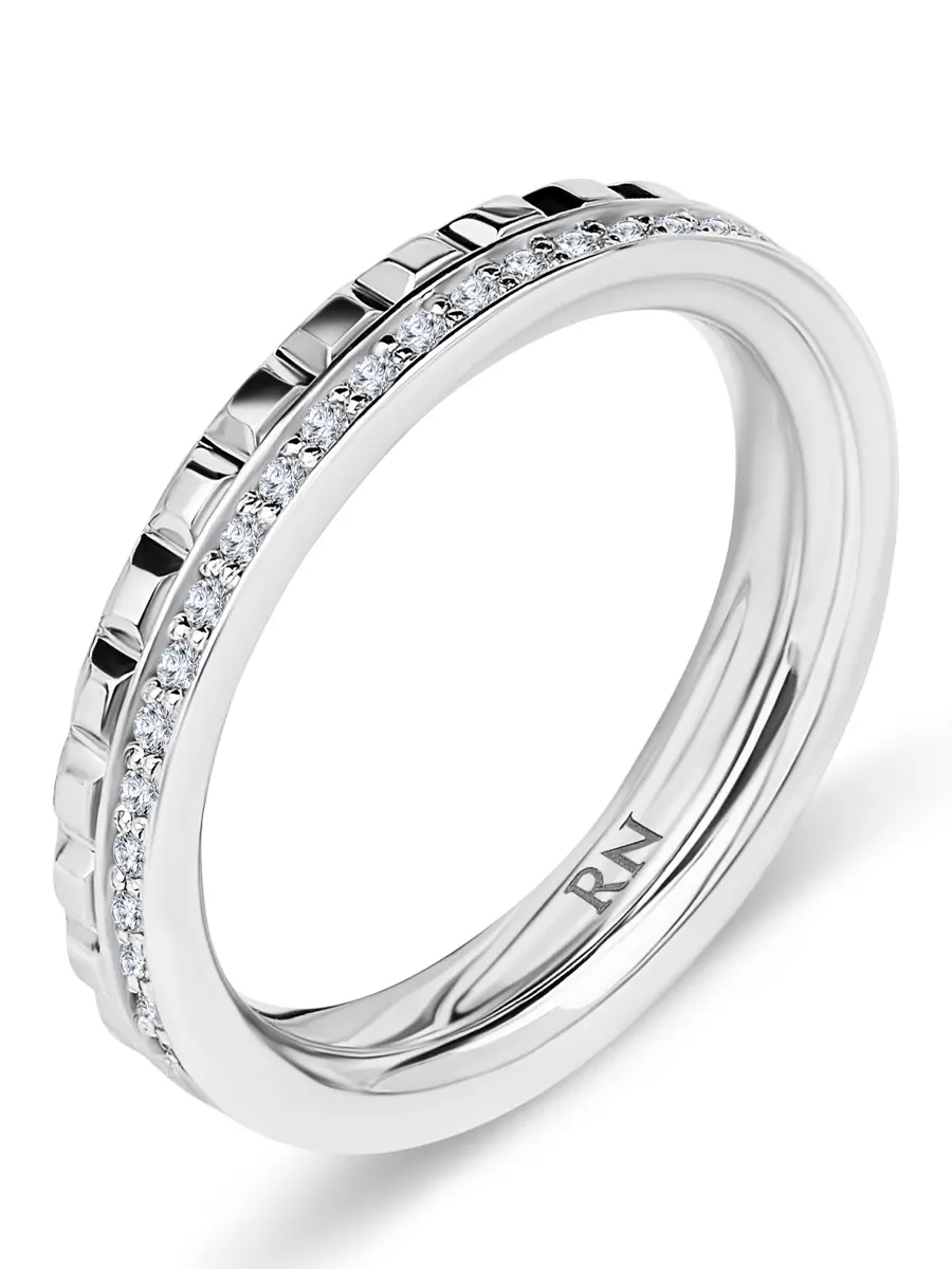 Кольцо обручальное «Куб»