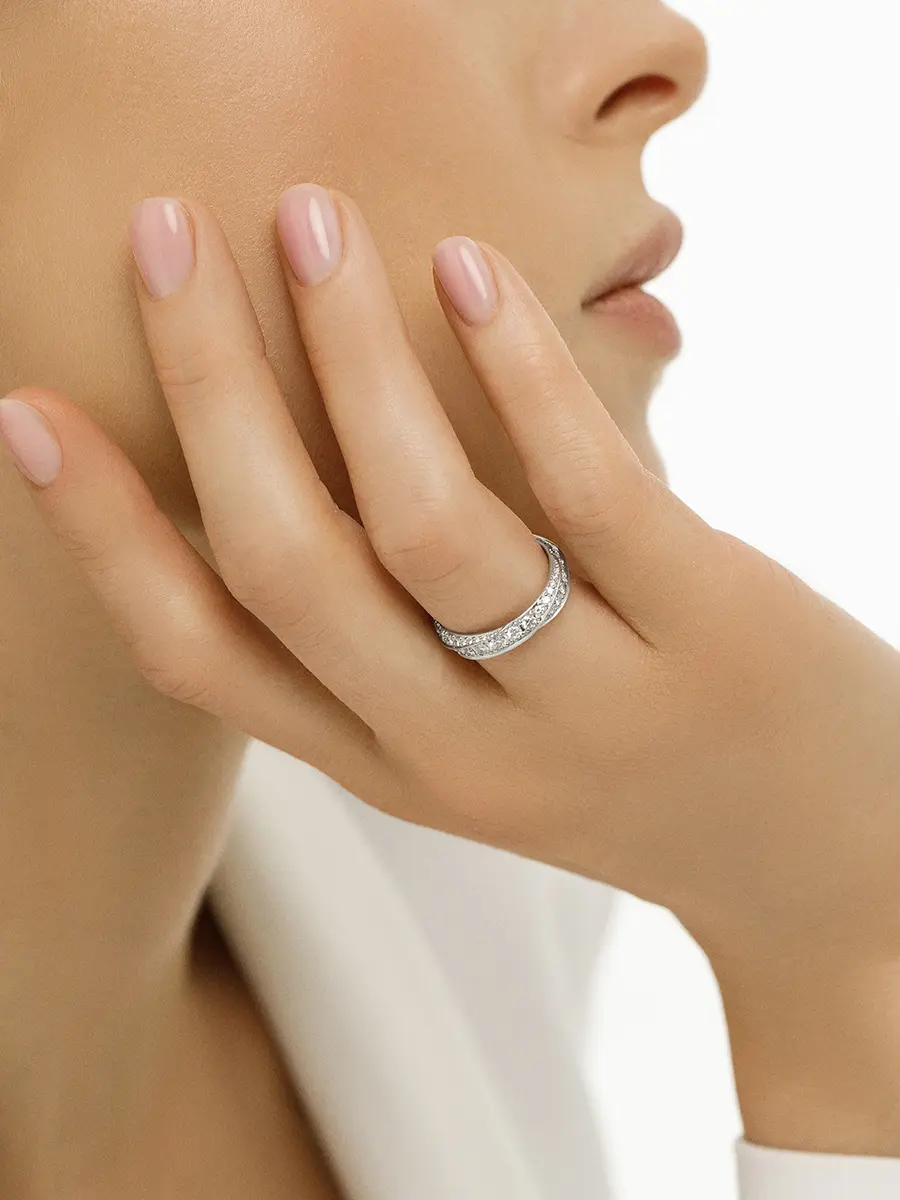 Кольцо обручальное «Спираль»