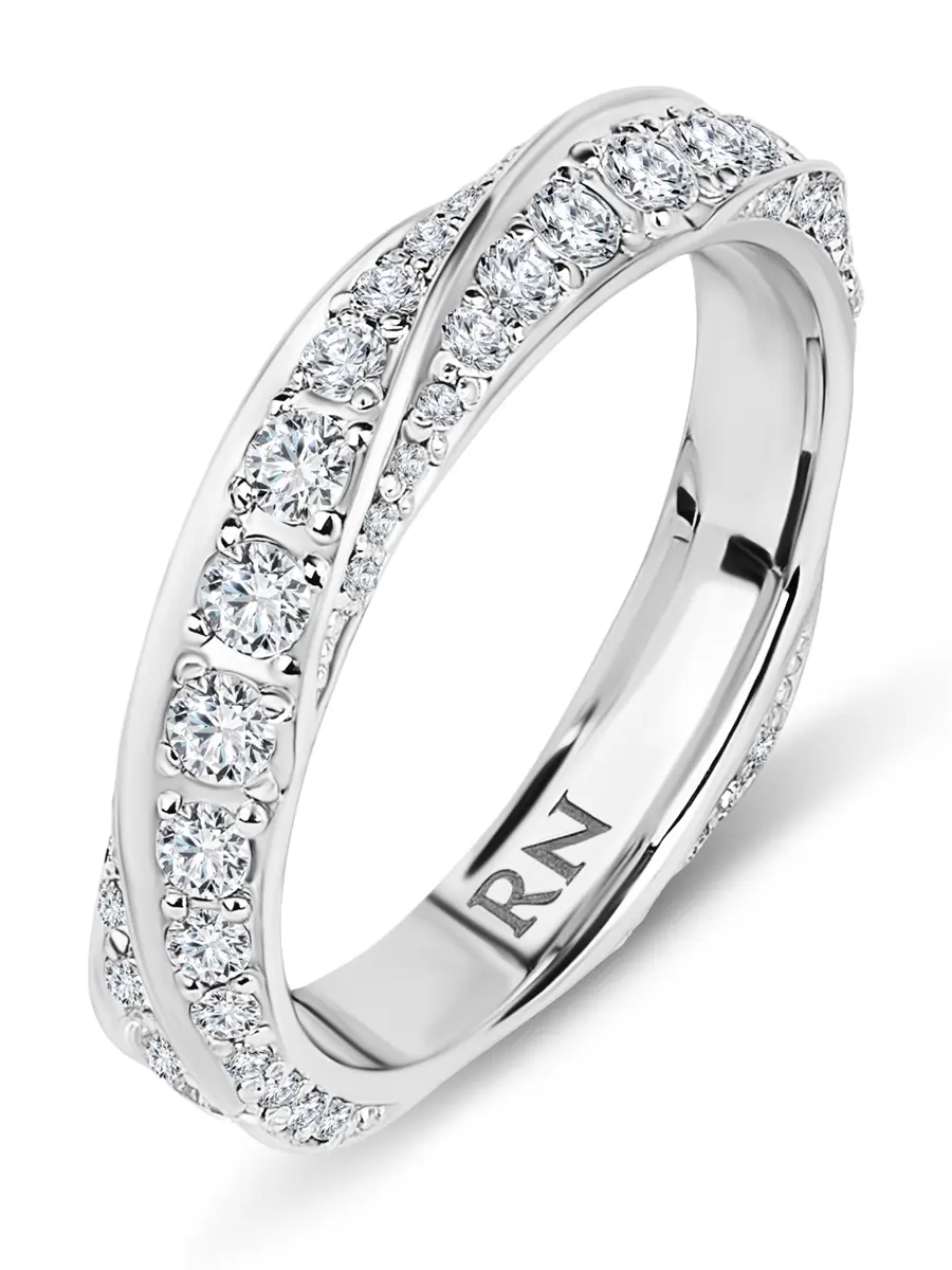 Кольцо обручальное «Спираль»