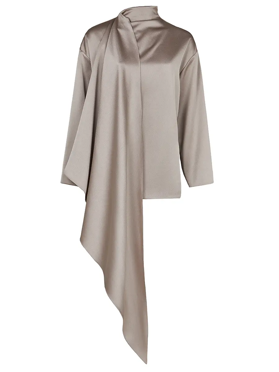 Блуза однотонная