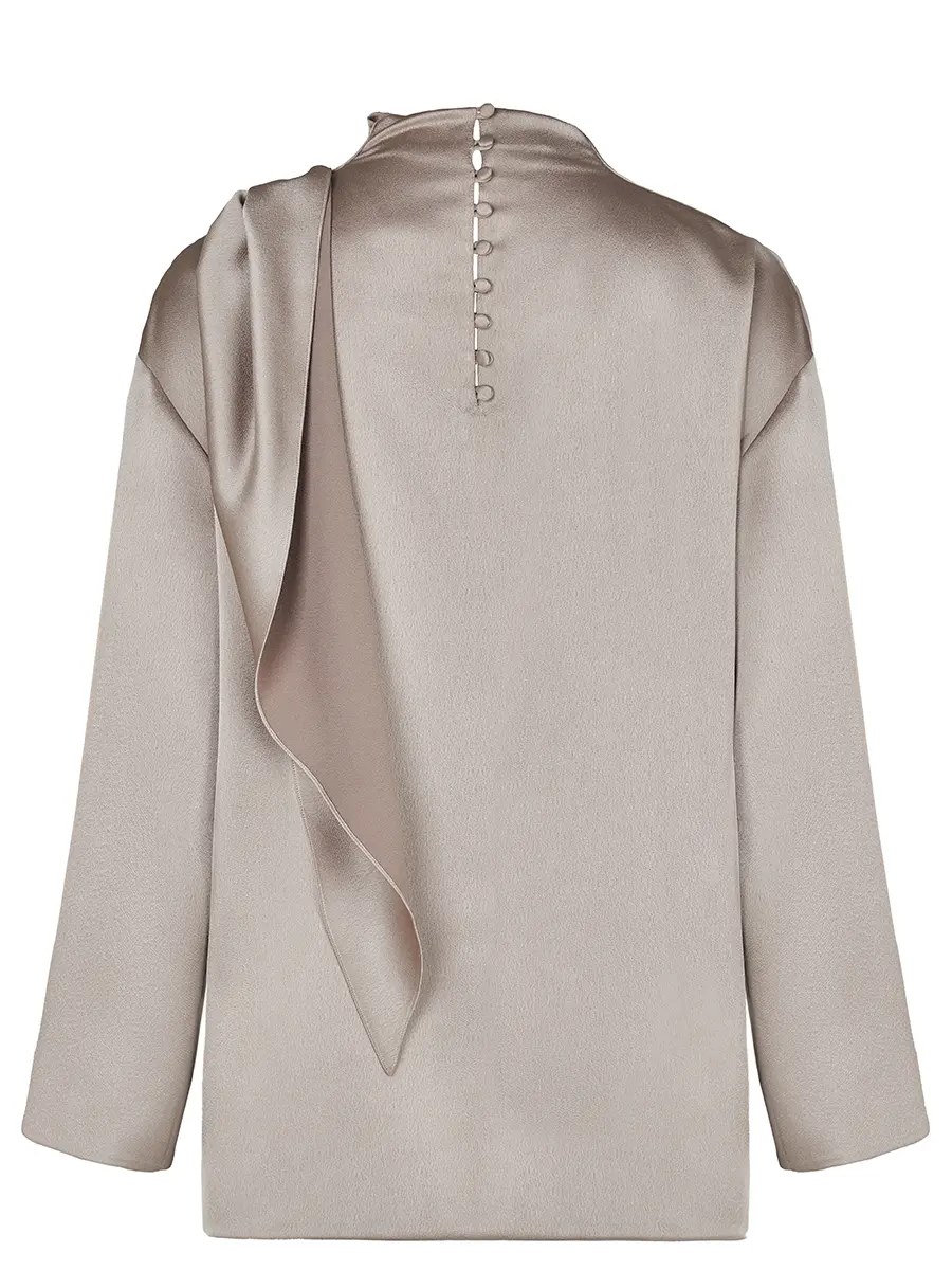 Блуза однотонная