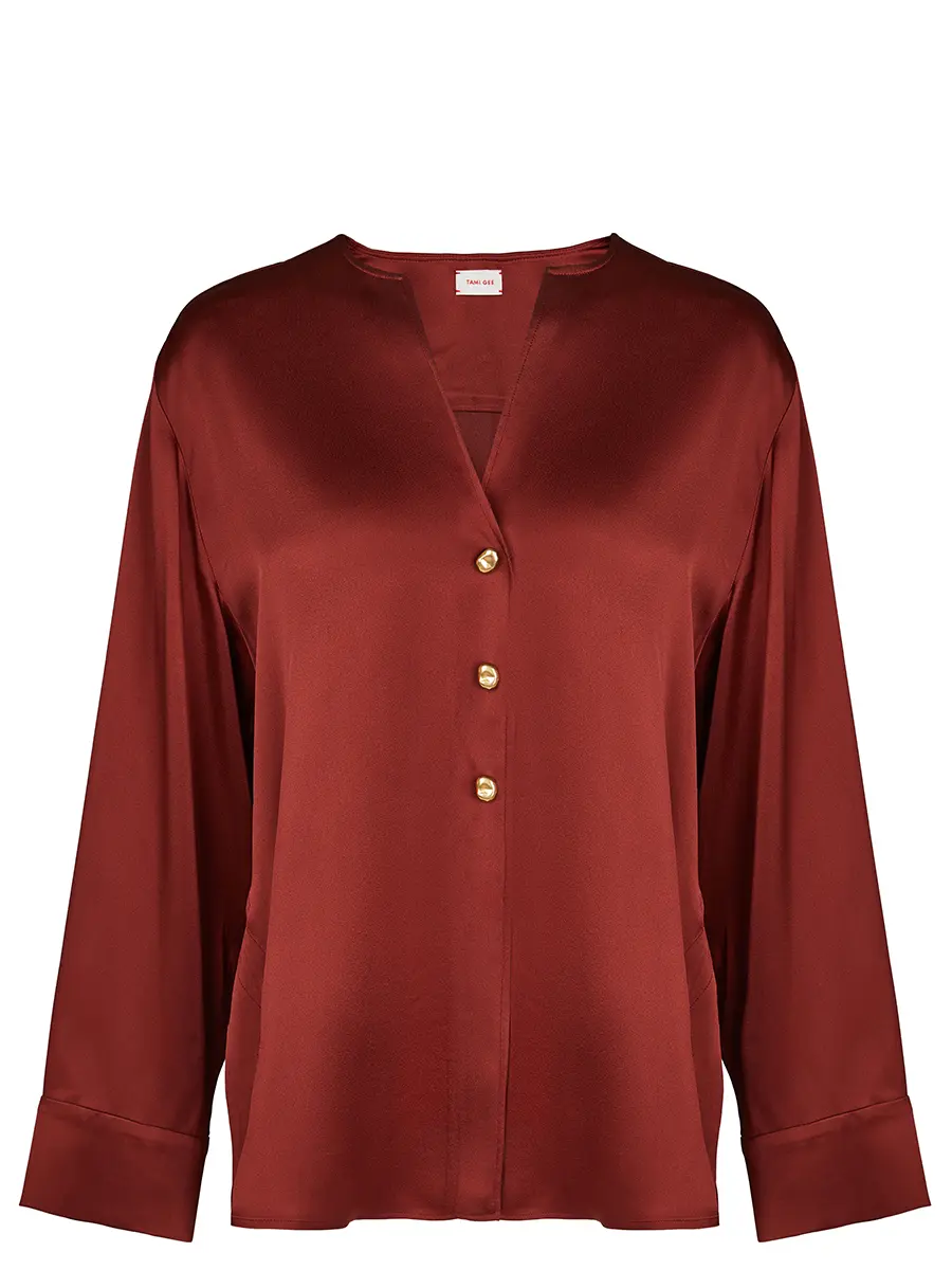 Блуза однотонная