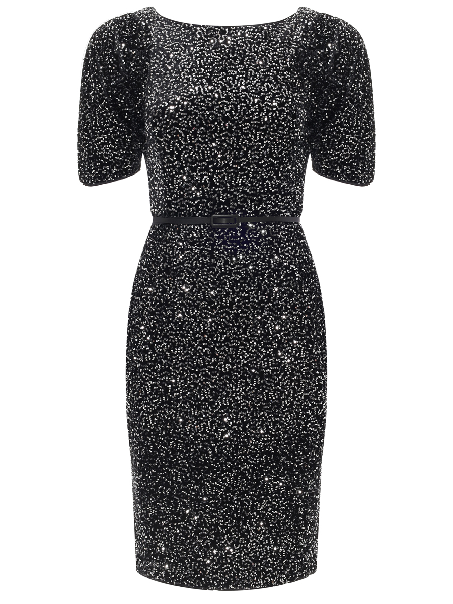 Платье бархатное с пайетками