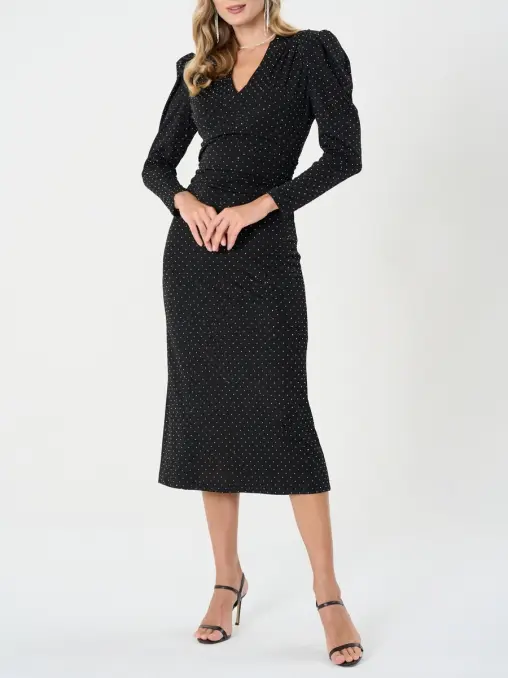 Платье со стразами EMILIA DELL'ORO