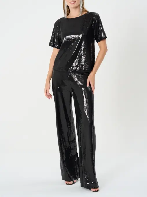 Брюки с пайетками EMILIA DELL'ORO