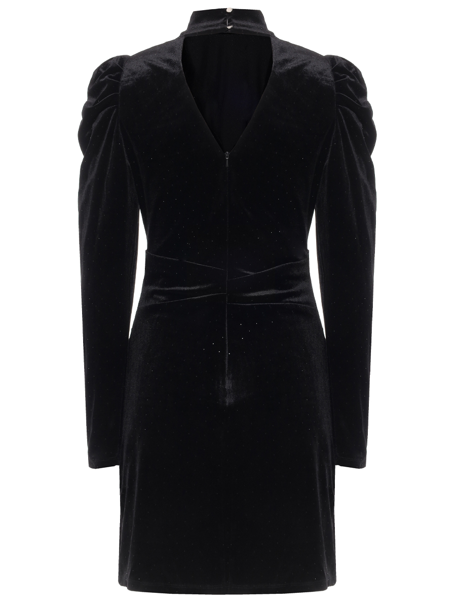 Платье бархатное со стразами