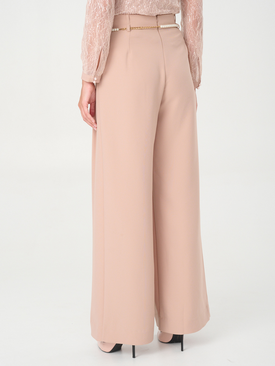 Брюки-палаццо однотонные