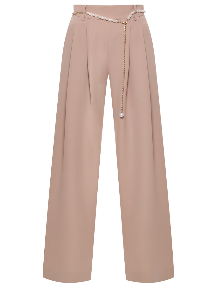 Брюки-палаццо однотонные