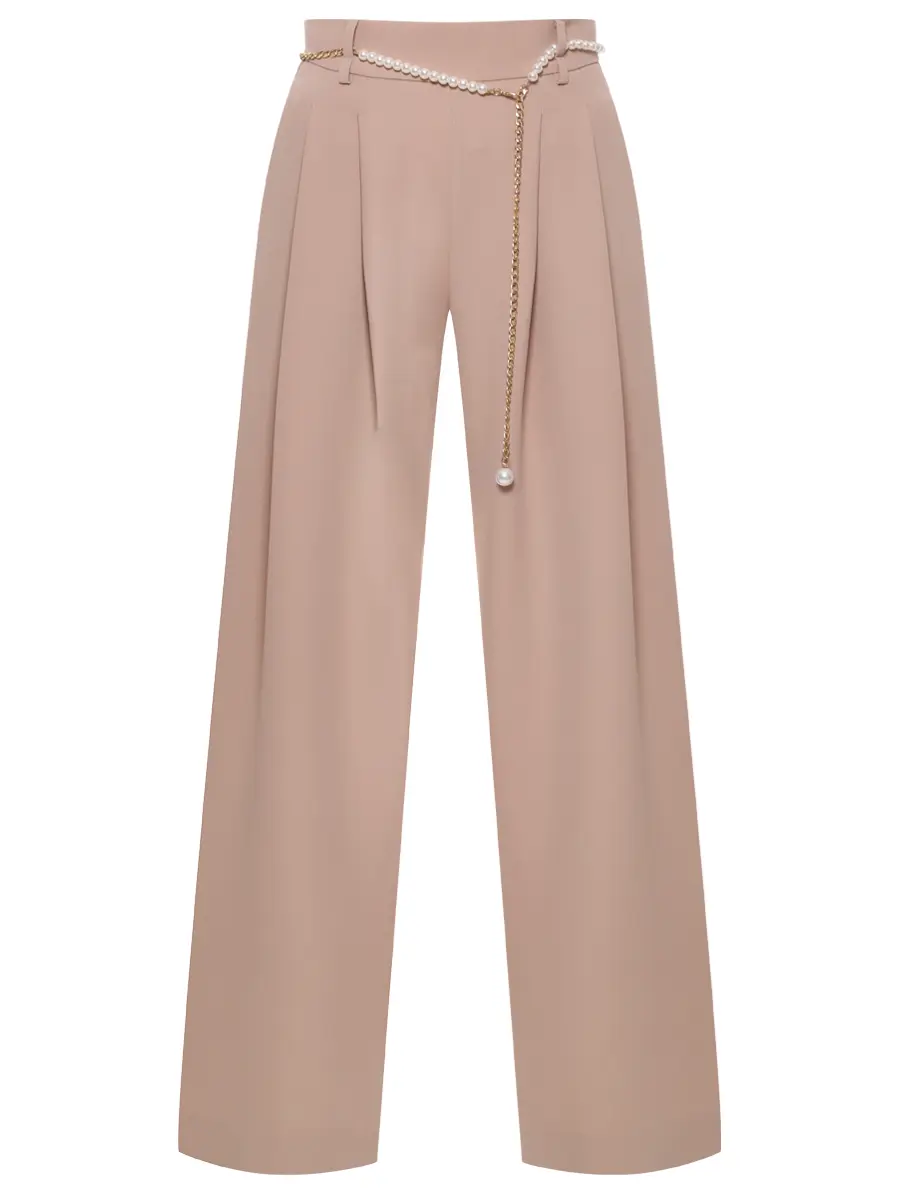 Брюки-палаццо однотонные