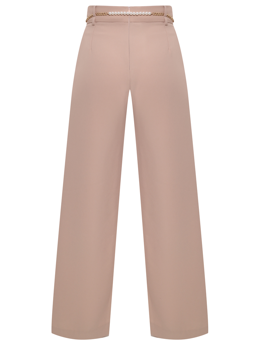 Брюки-палаццо однотонные