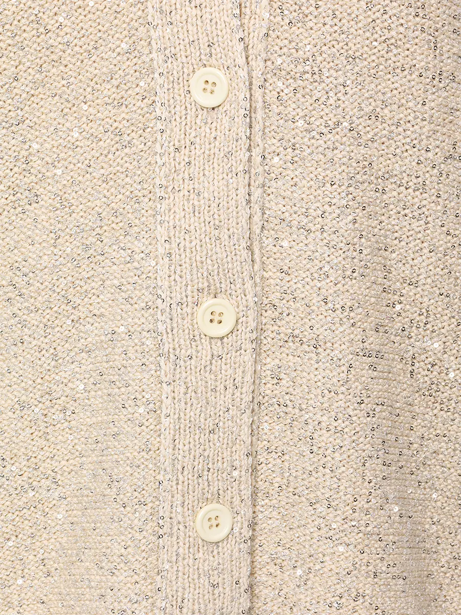 Кардиган из смесового трикотажа