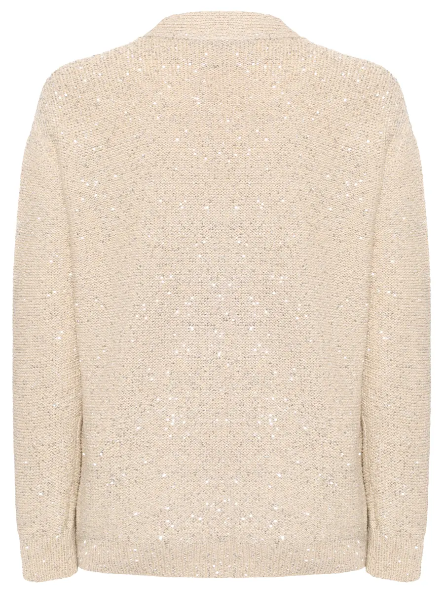 Кардиган из смесового трикотажа