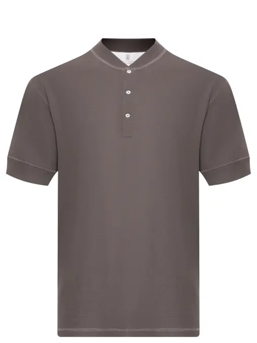 Поло хлопковое BRUNELLO CUCINELLI