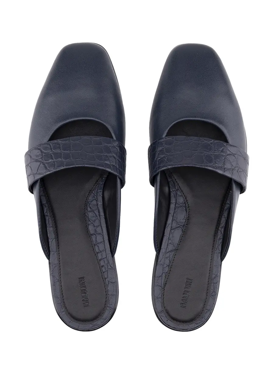 Мюли кожаные