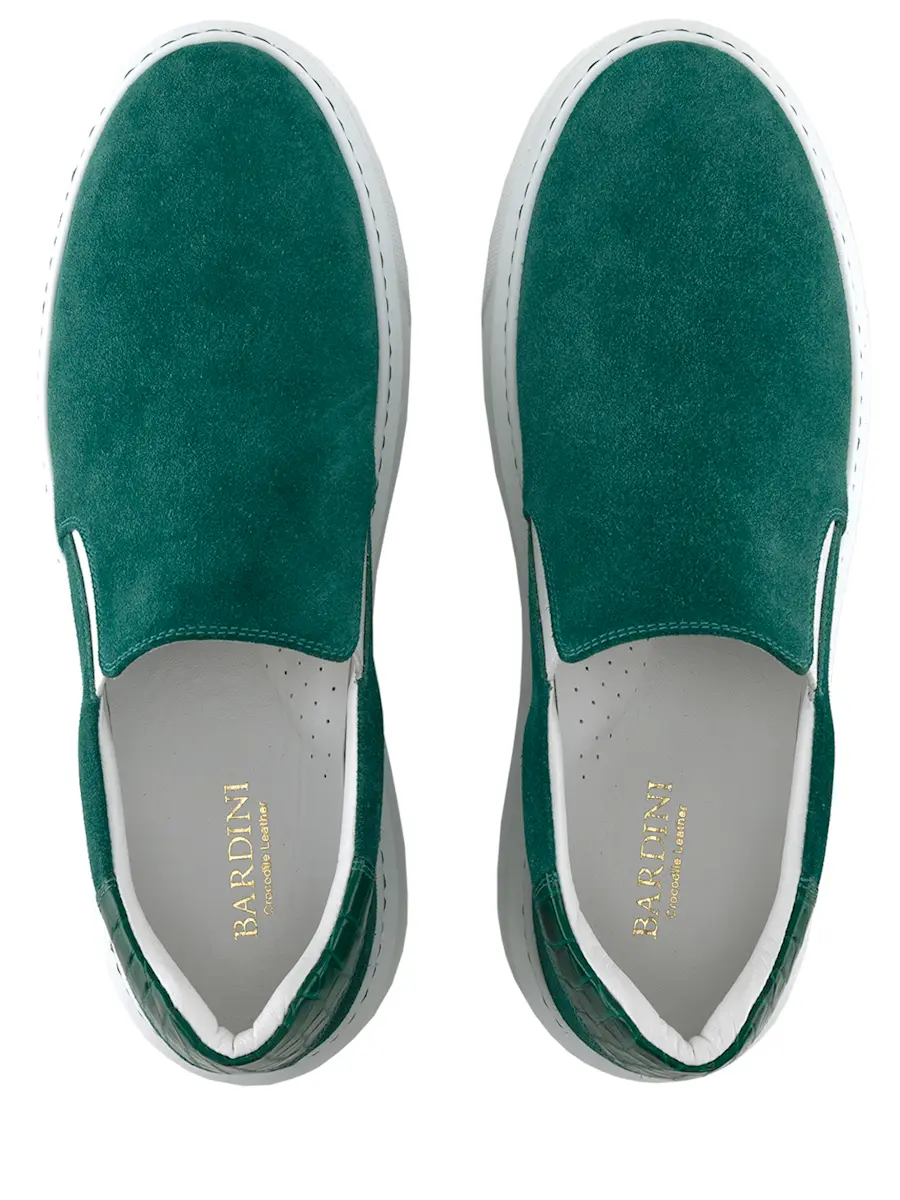 Слипоны замшевые