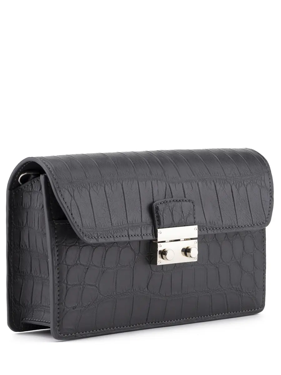 Борсетка кожаная