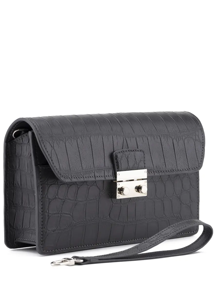 Борсетка кожаная