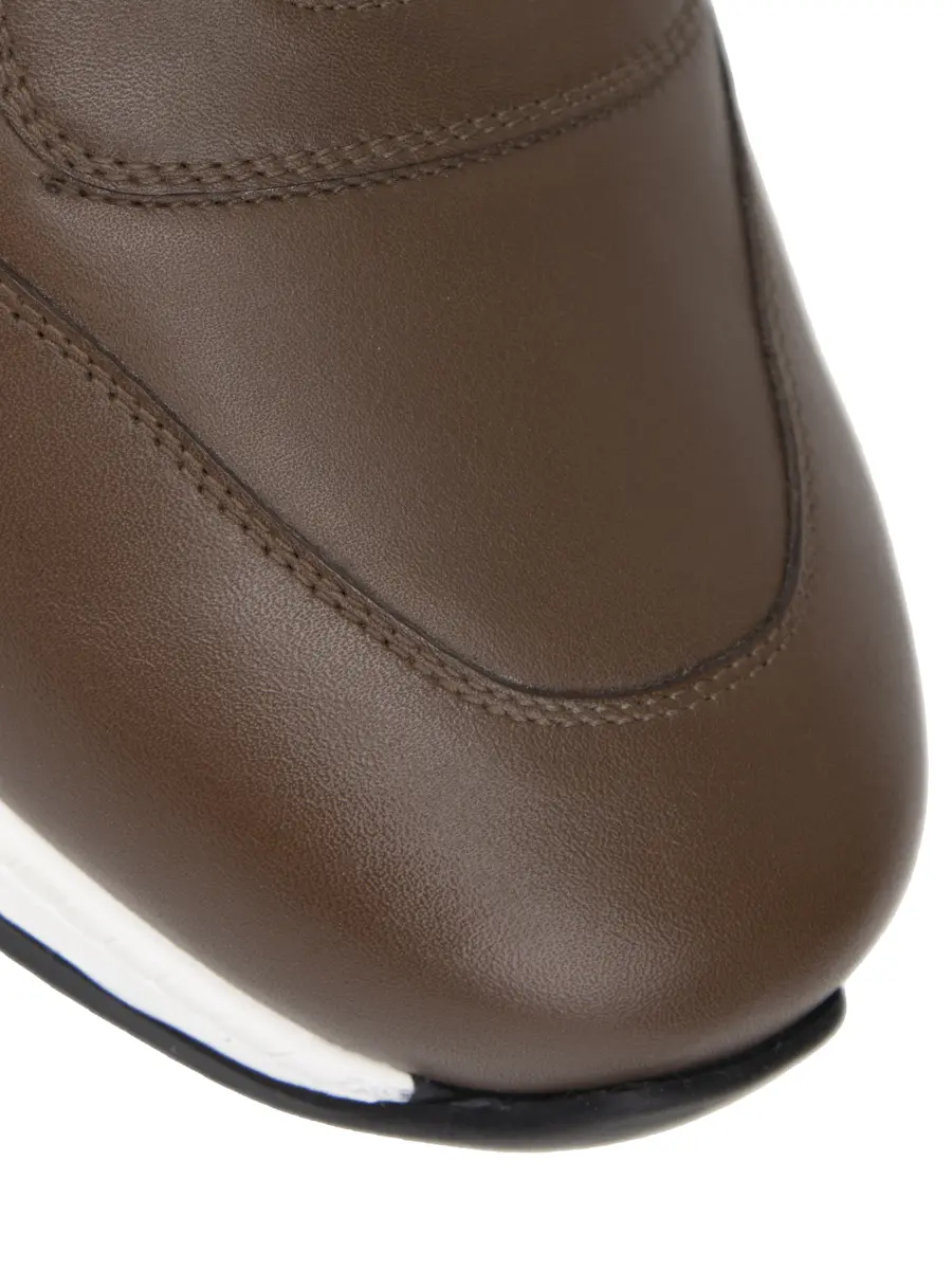 Кроссовки кожаные