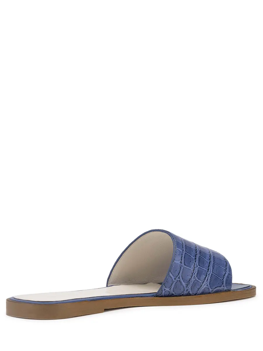 Шлепанцы из кожи крокодила