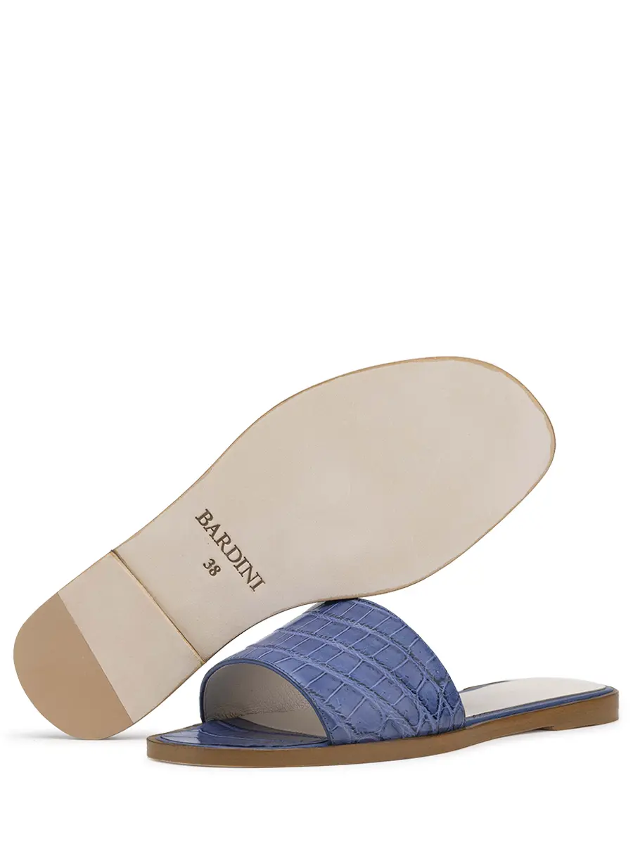 Шлепанцы из кожи крокодила