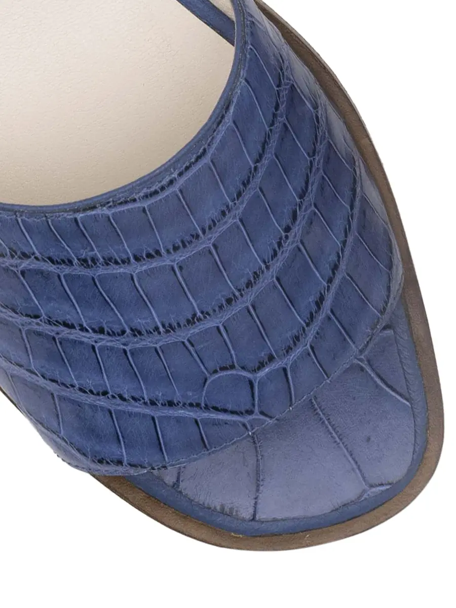 Шлепанцы из кожи крокодила