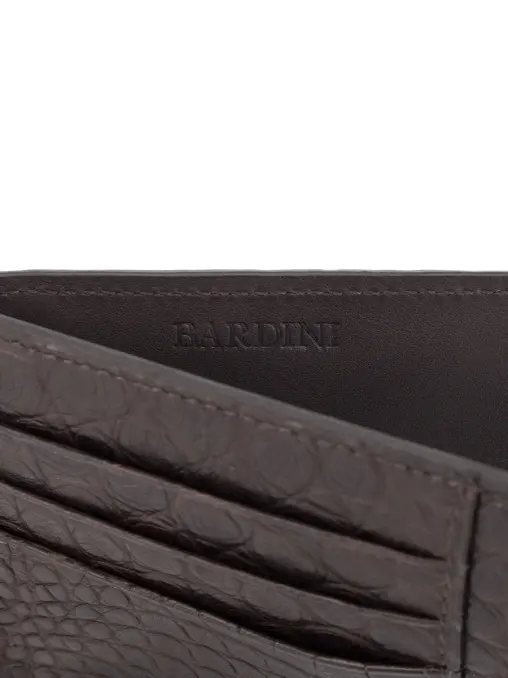 Визитница из кожи крокодила BARDINI