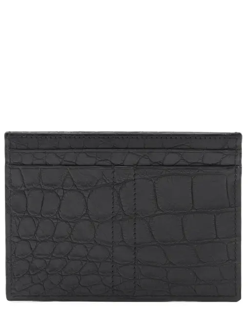 Картхолдер из кожи крокодила BARDINI