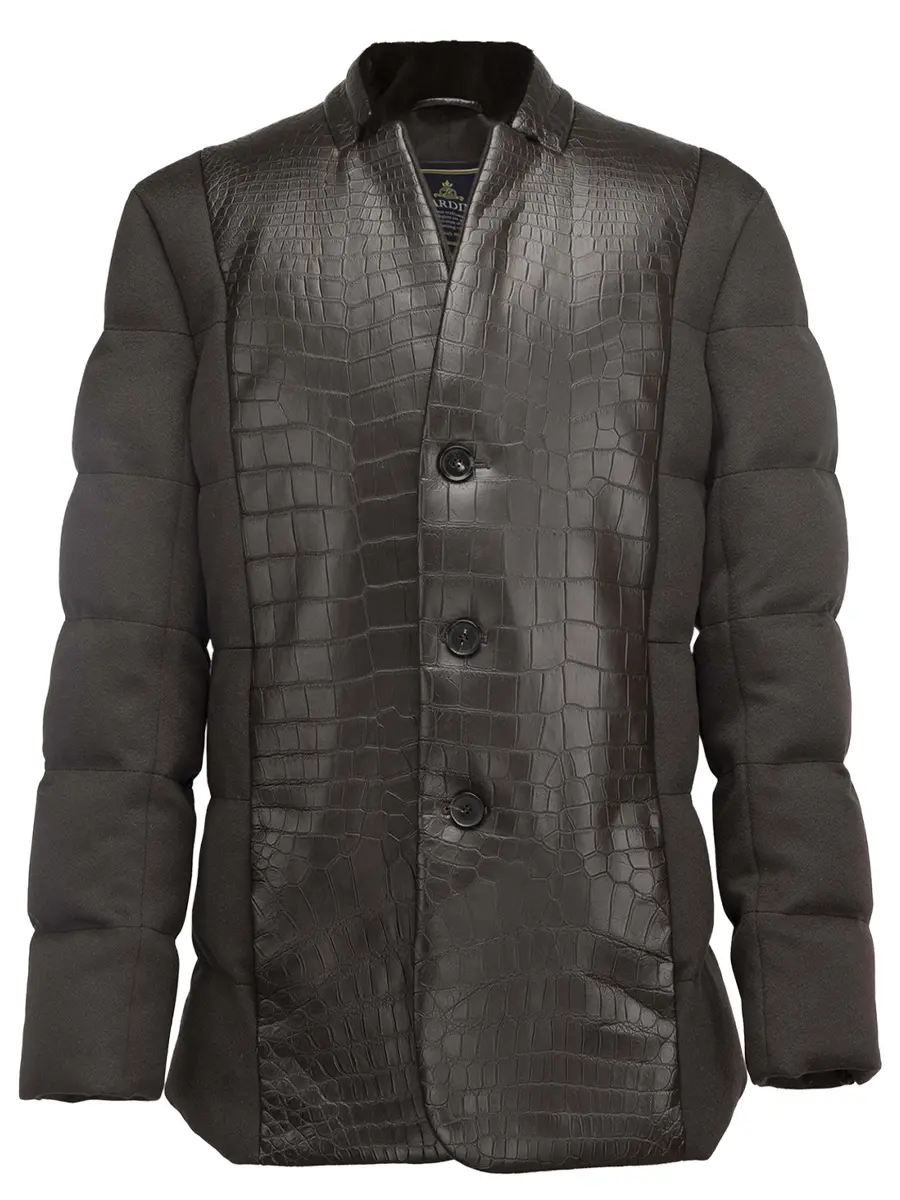 Пуховик комбинированный