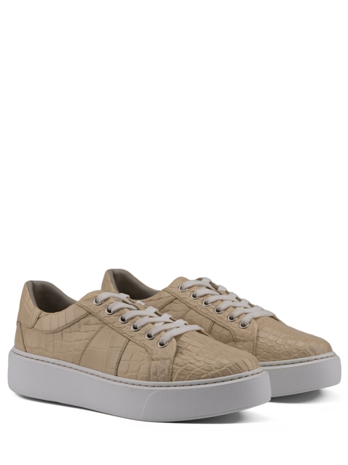 Кеды из кожи крокодила BARDINI