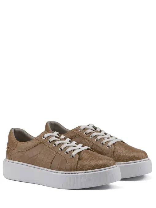 Кеды из кожи крокодила BARDINI