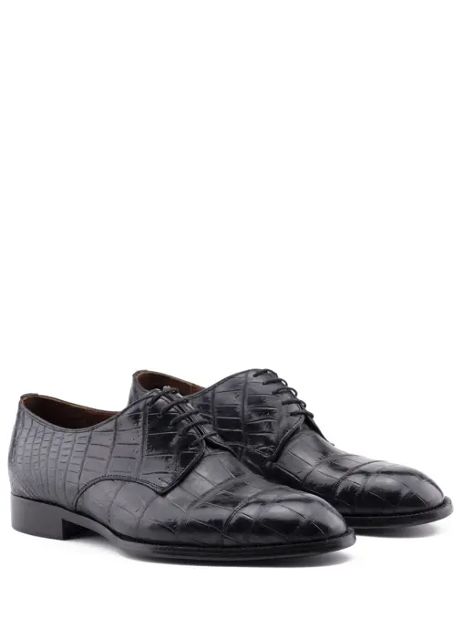 Дерби из кожи крокодила BARDINI