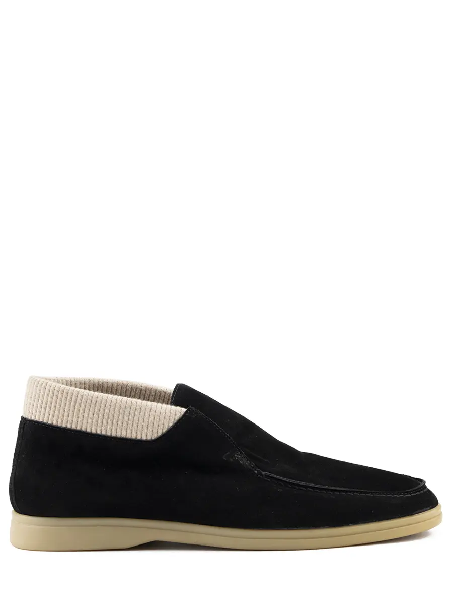 Лоферы замшевые