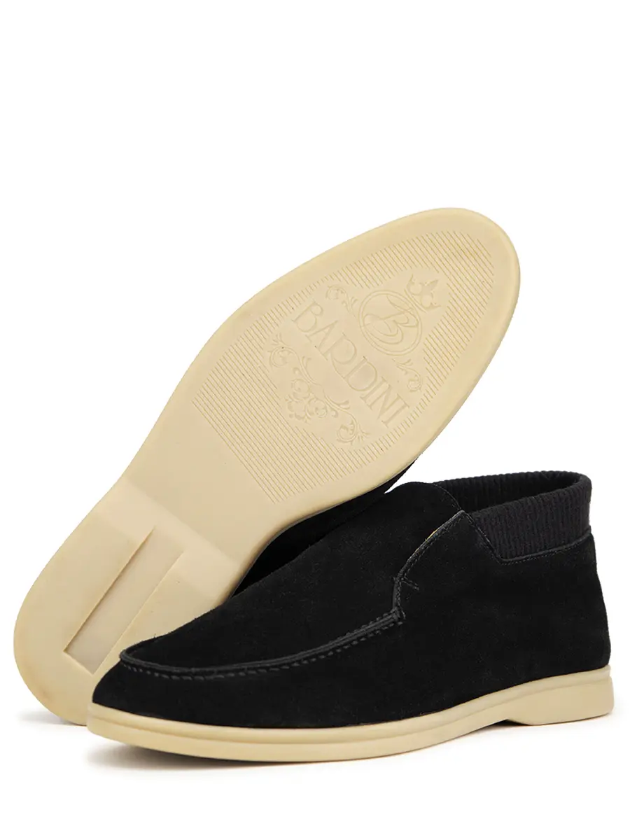 Лоферы замшевые