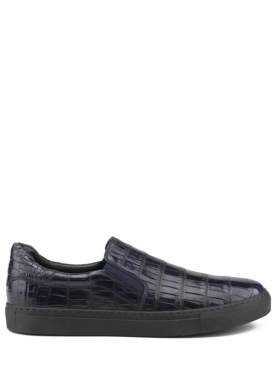 Слипоны из кожи крокодила