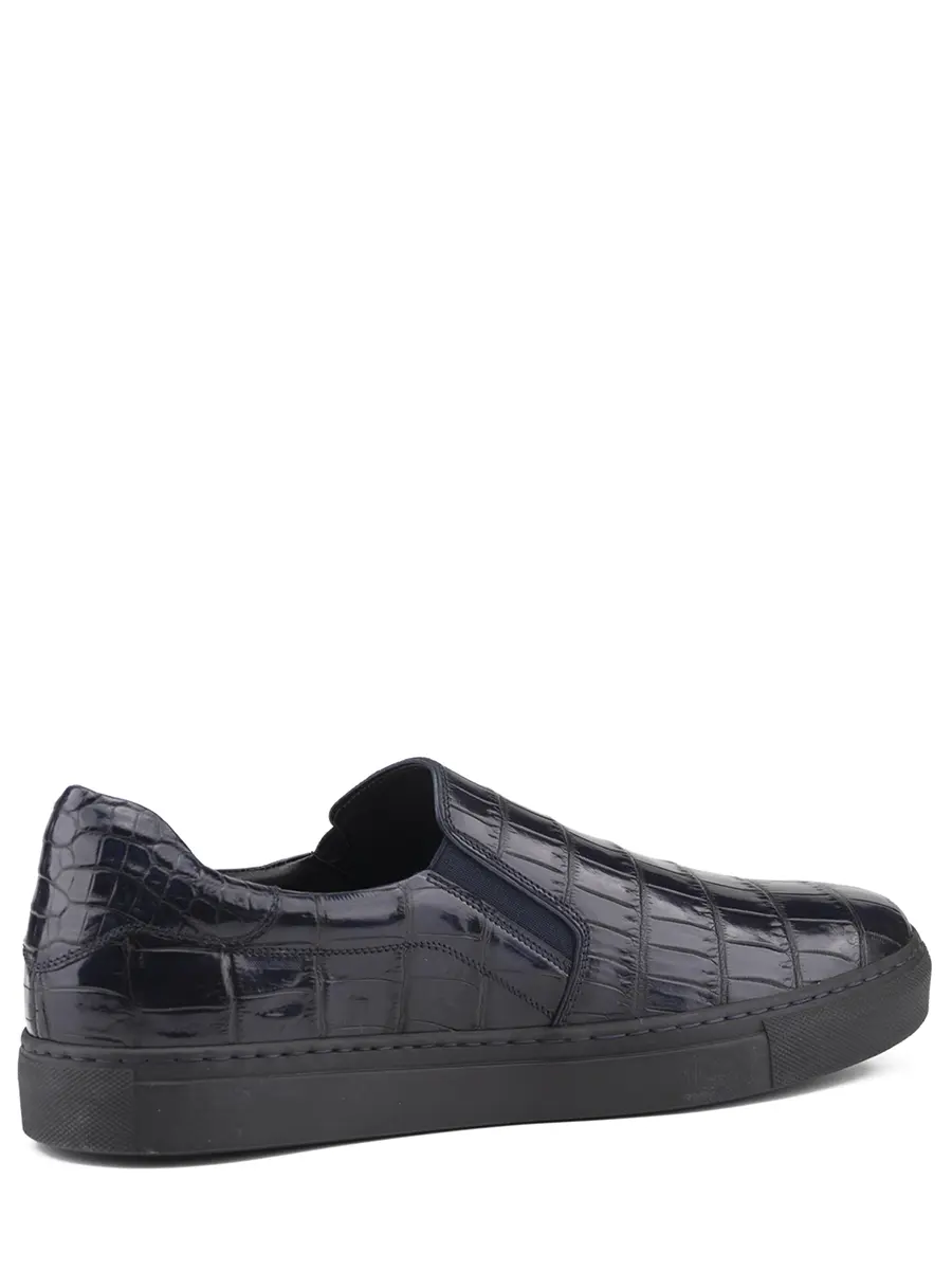 Слипоны из кожи крокодила