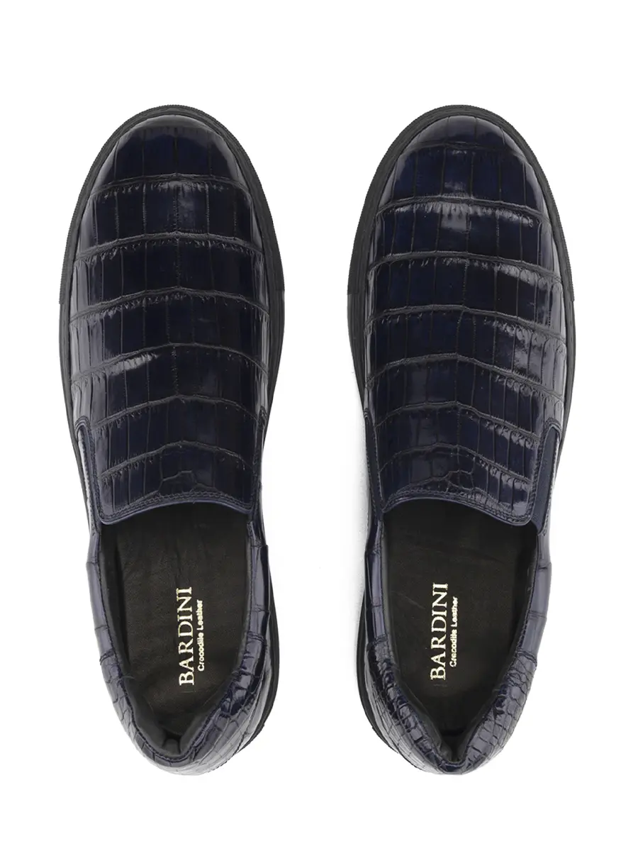 Слипоны из кожи крокодила