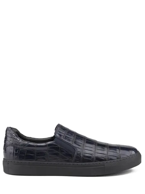 Слипоны из кожи крокодила BARDINI