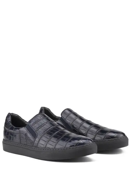 Слипоны из кожи крокодила BARDINI