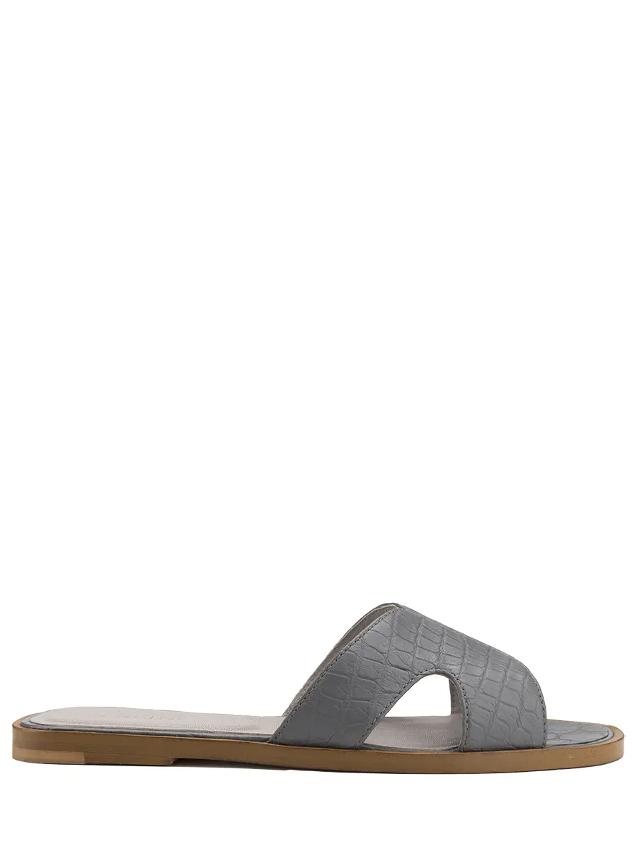 Шлепанцы из кожи крокодила