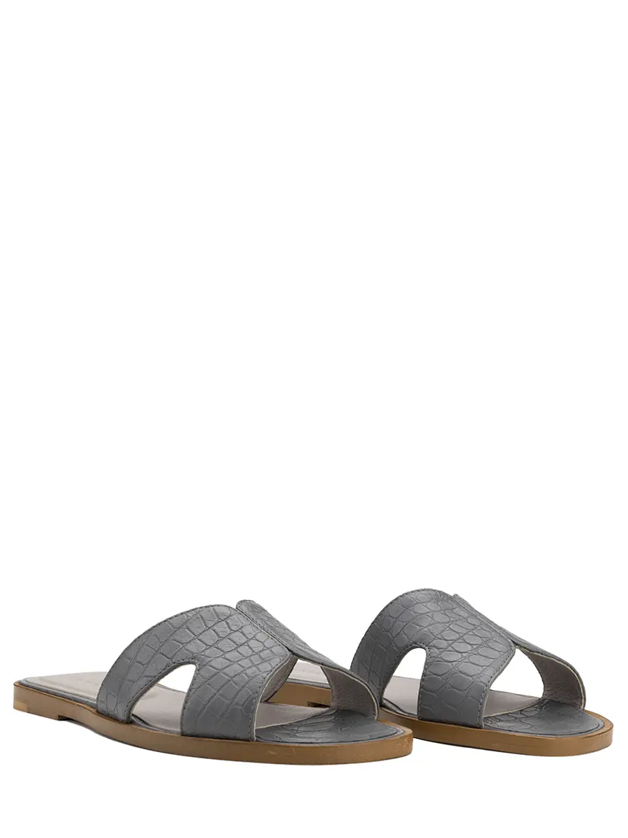 Шлепанцы из кожи крокодила