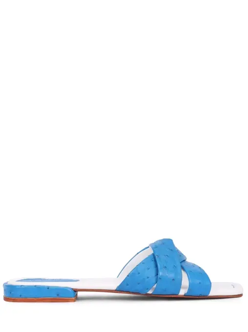 Шлепанцы из кожи страуса BARDINI